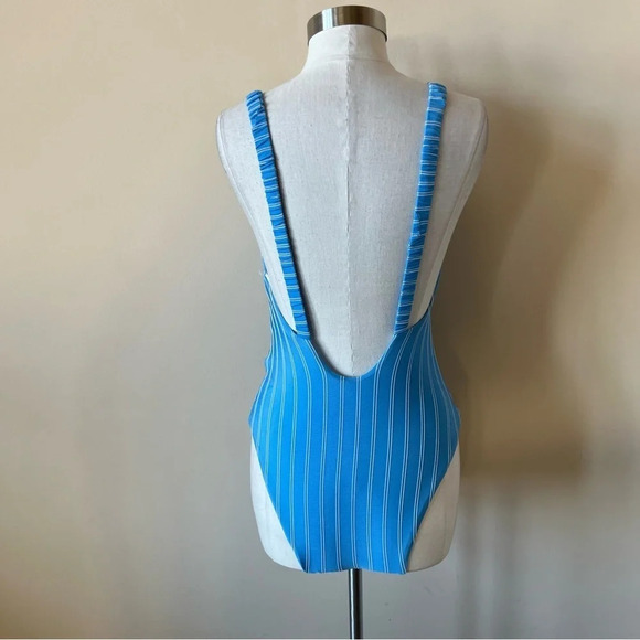 New! Isabella Rose sugar on top striped one piece swimsuit 711 - Picture 7 of 9